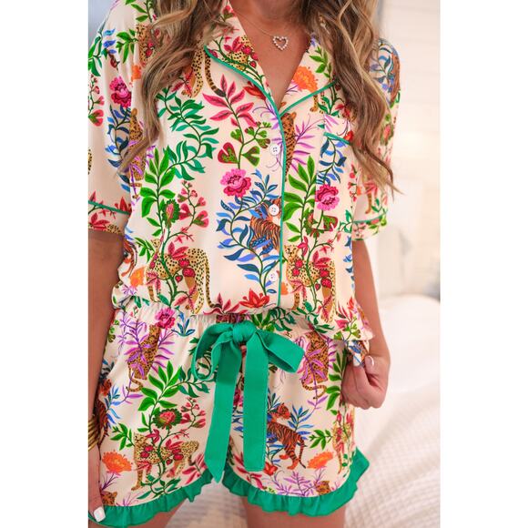 Jess Lea Jungle Oasis Ruffle Pajama Set - Picture 8 of 14